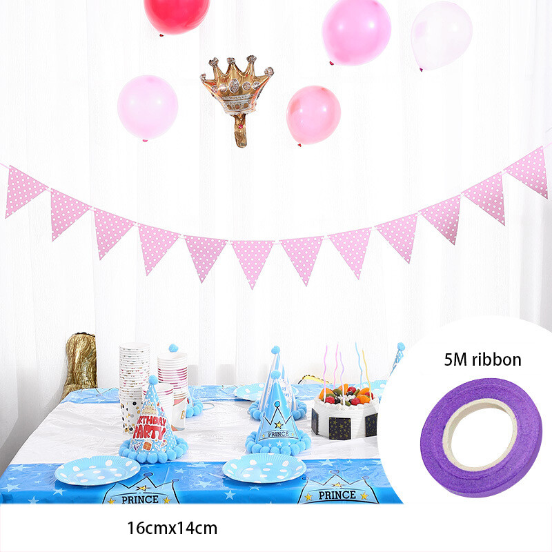 party dekoráció sármány ünnepi háromszög húzza zászló buli elrendezés transzparens baba születésnap hullám pont sármány színhely elrendezés