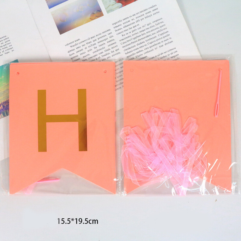 Bronzing születésnapi levél húzza zászló születésnapi parti dekoráció háttér elrendezés fishtail banner húzza zászló boldog születésnapot sármány