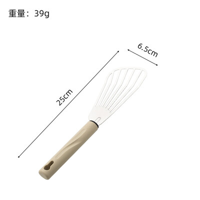 Roostevabast terasest metallist steigilabidas Põletusvastane käepide Küpsetamine Kala praadimine Labidas Teppanyaki Grillriistad Pizza Pannkoogi Kaabits