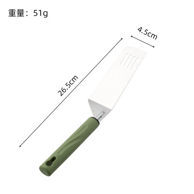 Roostevabast terasest metallist steigilabidas Põletusvastane käepide Küpsetamine Kala praadimine Labidas Teppanyaki Grillriistad Pizza Pannkoogi Kaabits