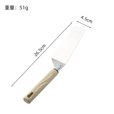 Roostevabast terasest metallist steigilabidas Põletusvastane käepide Küpsetamine Kala praadimine Labidas Teppanyaki Grillriistad Pizza Pannkoogi Kaabits