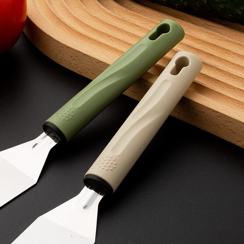 Roostevabast terasest metallist steigilabidas Põletusvastane käepide Küpsetamine Kala praadimine Labidas Teppanyaki Grillriistad Pizza Pannkoogi Kaabits