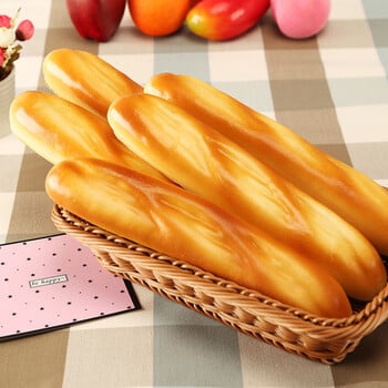 Fake Baguette Bread Simulation Μαλακές ρεαλιστικές μακριές μπαγκέτες Cake Store Food Model Διακόσμηση σπιτιού INS Hot Photo Props 1τμχ