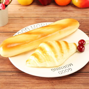 Fake Baguette Bread Simulation Μαλακές ρεαλιστικές μακριές μπαγκέτες Cake Store Food Model Διακόσμηση σπιτιού INS Hot Photo Props 1τμχ