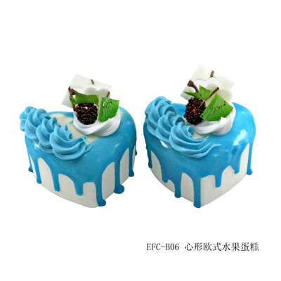 Lakásdekoráció Dekoráció Kézműves Miniatűrök PU Étterem Szimuláció Szív alakú gyümölcskrém torta modell Hűtőmágnesek Dekoráció