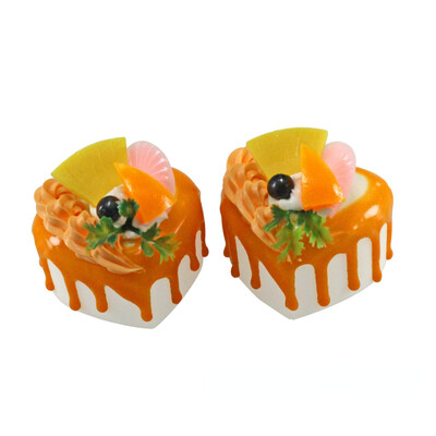 Lakásdekoráció Dekoráció Kézműves Miniatűrök PU Étterem Szimuláció Szív alakú gyümölcskrém torta modell Hűtőmágnesek Dekoráció