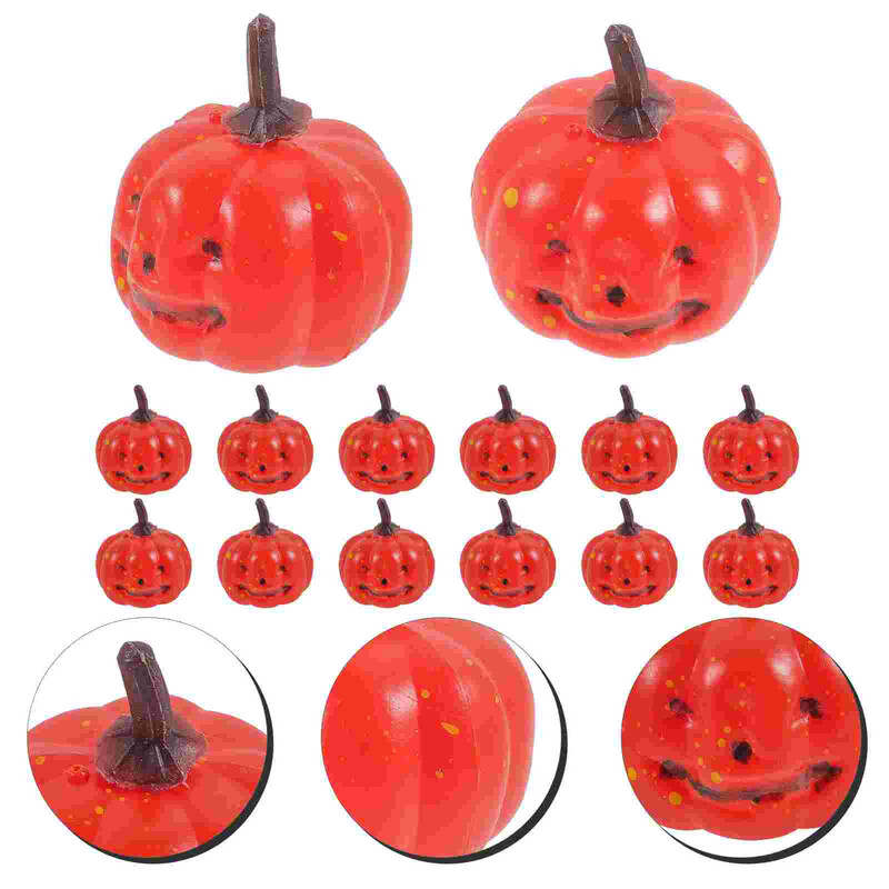 16 db mesterséges sütőtök műanyag sütőtök dekorációhoz Halloween ősz Élethű kicsi valósághű kültéri