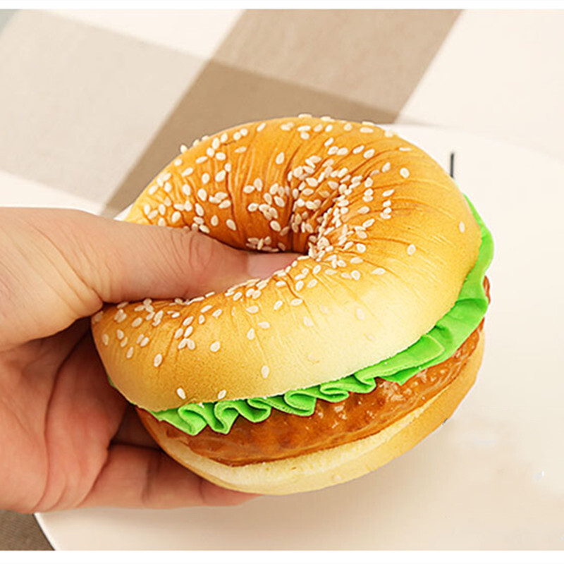 Mesterséges hamburger hamis kenyér étel modell cukrászda kirakata konyhai fotózás kellékek asztali dekoráció