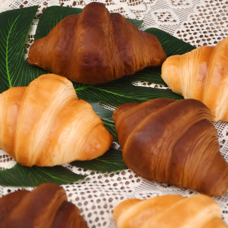 Szimulált croissant Hamis lekvár croissant Támogatás testreszabás Sütőbolt dekorációs kellékei Fényképezés kellékei