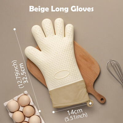 WMMO forrázásgátló sütőkesztyű, csúszásmentes vastagságú szilikon pamut béléssel, magas hőmérsékletnek ellenálló konyhai sütőkesztyű