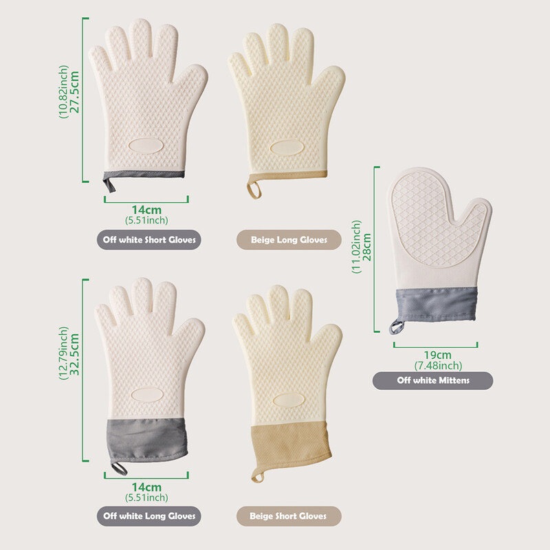 WMMO forrázásgátló sütőkesztyű, csúszásmentes vastagságú szilikon pamut béléssel, magas hőmérsékletnek ellenálló konyhai sütőkesztyű