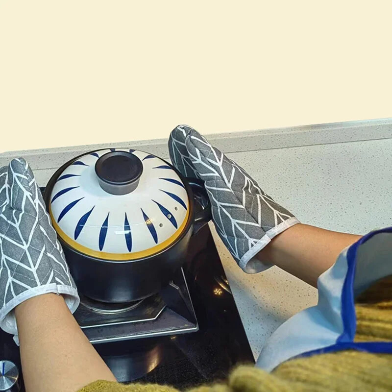 2db Hőszigetelő kesztyű Forrázásgátló Mikrohullámú kesztyű Magas hőmérsékletnek ellenálló Konyhai sütőkesztyű cozinha utensilio