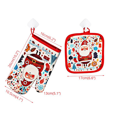 2db/szett forró sütőkesztyű sütés hőálló kesztyű párna sütő mikrohullámú hőszigetelő szőnyeg karácsonyi dekoráció sütés konyhai eszközök karácsony