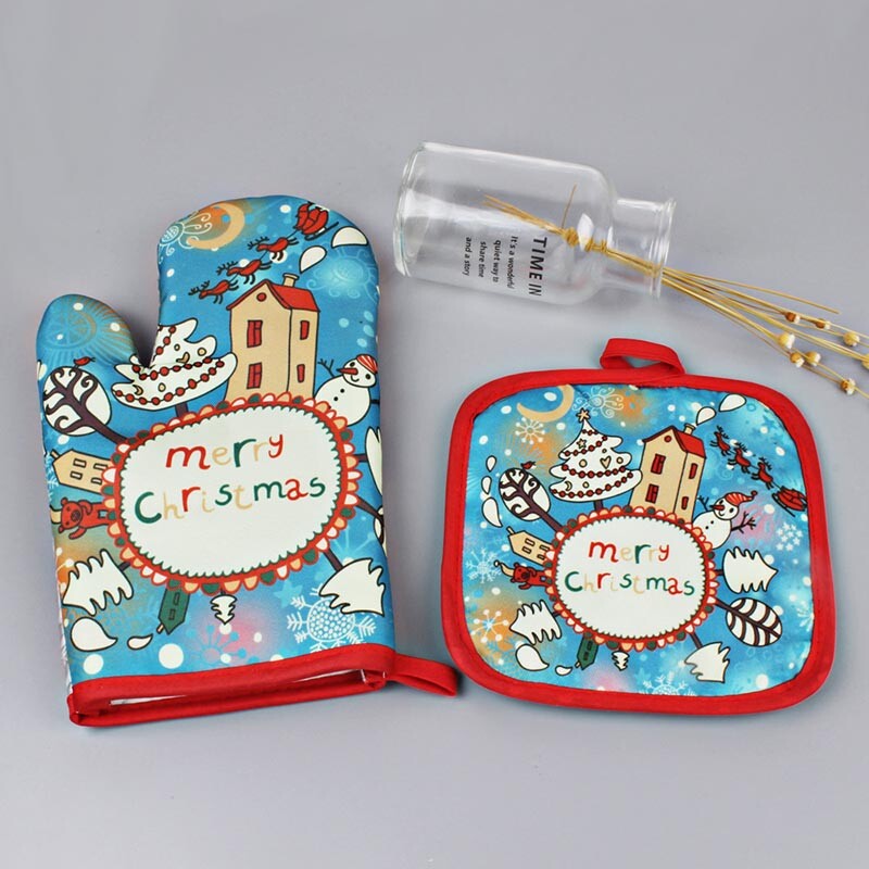 2db/szett forró sütőkesztyű sütés hőálló kesztyű párna sütő mikrohullámú hőszigetelő szőnyeg karácsonyi dekoráció sütés konyhai eszközök karácsony