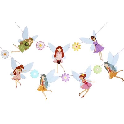 Lányok Virágtündér Arany Boldog születésnapot Garland Sármány Banner Dekoráció 4 5 6 7 8 9 éves Hercegnő témájú buli dekoráció