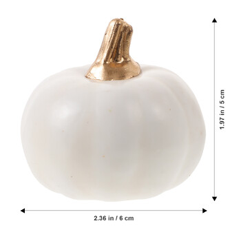 10 τμχ Διακοσμητικά στηρίγματα Simulation Pumpkin Model White Small Set 10 τμχ Foams Φθινοπωρινά διακοσμητικά για Μίνι κολοκύθες σπιτιού Απόκριες