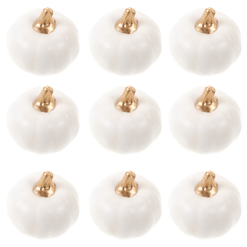 10 db szimulált sütőtök modell dekorációs kellékek fehér kis készlet 10 db hab őszi dekoráció otthoni mini sütőtök Halloween