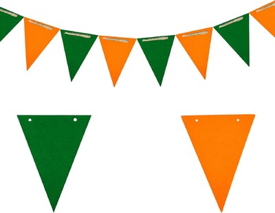 20 láb kétoldalas sötétkék, sárga csillogó, függő zászlós zászló Háttér Születésnapi Esküvő Partik Rendezvények Dekorációs kellékek