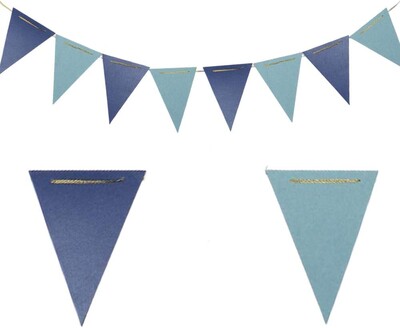 20 láb kétoldalas sötétkék, sárga csillogó, függő zászlós zászló Háttér Születésnapi Esküvő Partik Rendezvények Dekorációs kellékek