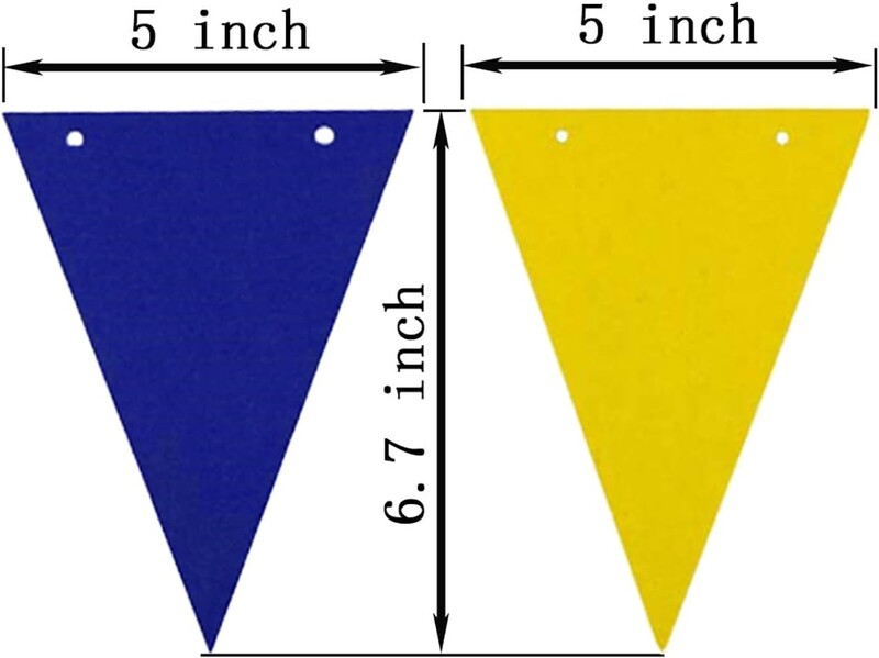 20 láb kétoldalas sötétkék, sárga csillogó, függő zászlós zászló Háttér Születésnapi Esküvő Partik Rendezvények Dekorációs kellékek