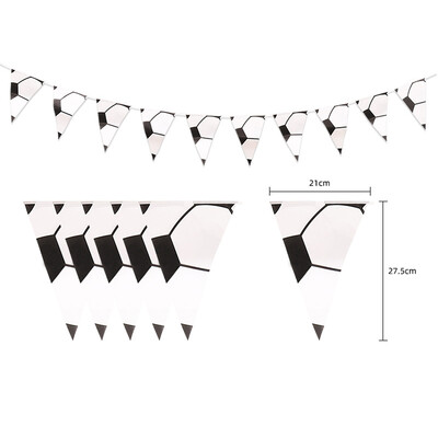 Foci tematikus buli Zöld zászlós zászlót húzó lógó spirál Gyermek fiúk foci születésnapi parti baba zuhany dekor kellékek