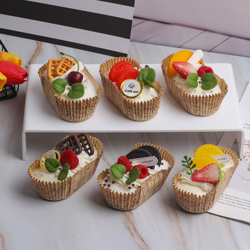 1 db mesterséges gyümölcstorta desszert esküvői party dekoráció tortadíszítés fotózás Professzionális ételszimulációs tortamodell