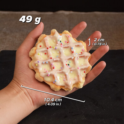 1 db, szimulációs kör alakú gofrikenyér, hamis európai szódakenyér, mintaablak dekoráció