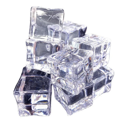 10 db 20 mm-es mesterséges akril négyzet alakú átlátszó jégkocka születésnapi bulihoz Étkezőasztal dekoráció Fényképészeti kellékek