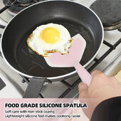 Jautienos kiaušinių virtuvės grandiklis Silikoninis virtuvės reikmenys maisto gaminimo mentele Plati picos kepimo įrankiai Kastuvas Nelipni mentele