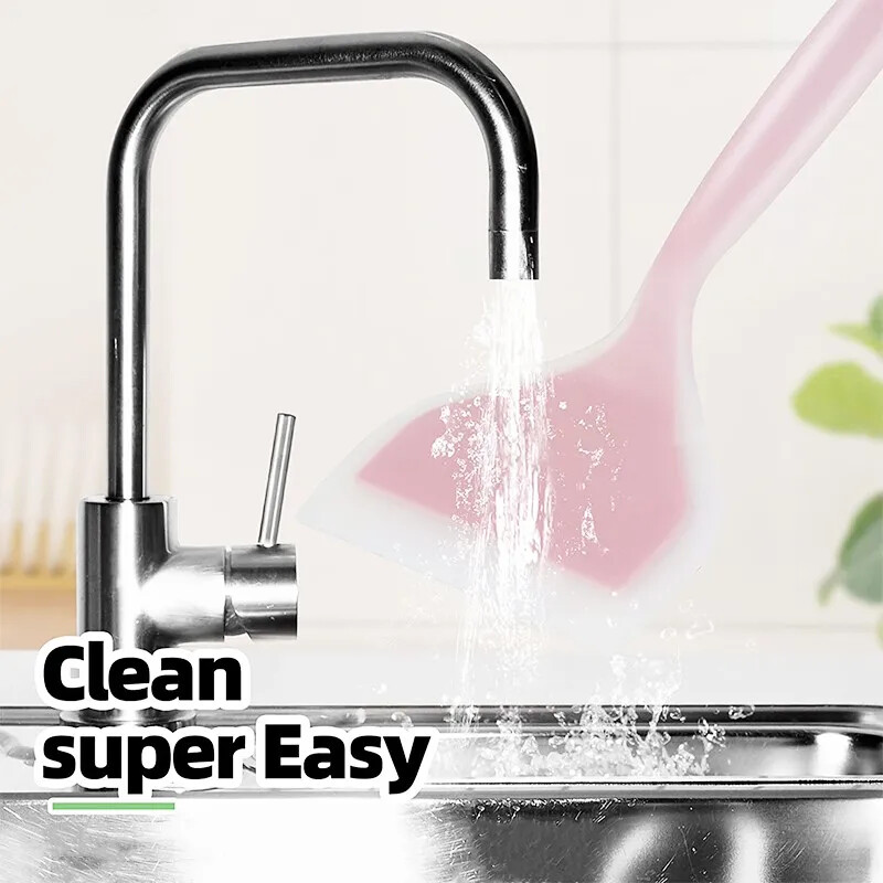 Jautienos kiaušinių virtuvės grandiklis Silikoninis virtuvės reikmenys maisto gaminimo mentele Plati picos kepimo įrankiai Kastuvas Nelipni mentele