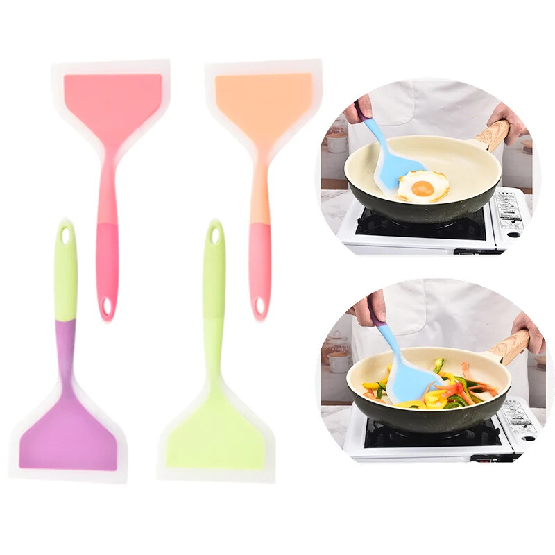 Jautienos kiaušinių virtuvės grandiklis Silikoninis virtuvės reikmenys maisto gaminimo mentele Plati picos kepimo įrankiai Kastuvas Nelipni mentele