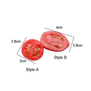 4PCS Food Model Artificial Cherry Tomato Toy Decorative Props Lifelike Simulation Fruit Funny Vegetable Fake Tomato Decor