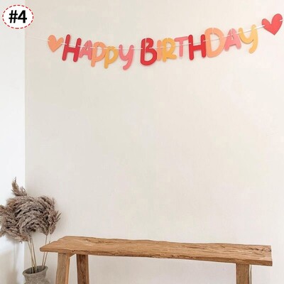 Ins Happy Birthday Banner Filc Anniversary Party Hangzászló Aranyos Gyerek Születésnapi Party Fotó Kellékek Jelenet Dekoráció 생일 장면 배치