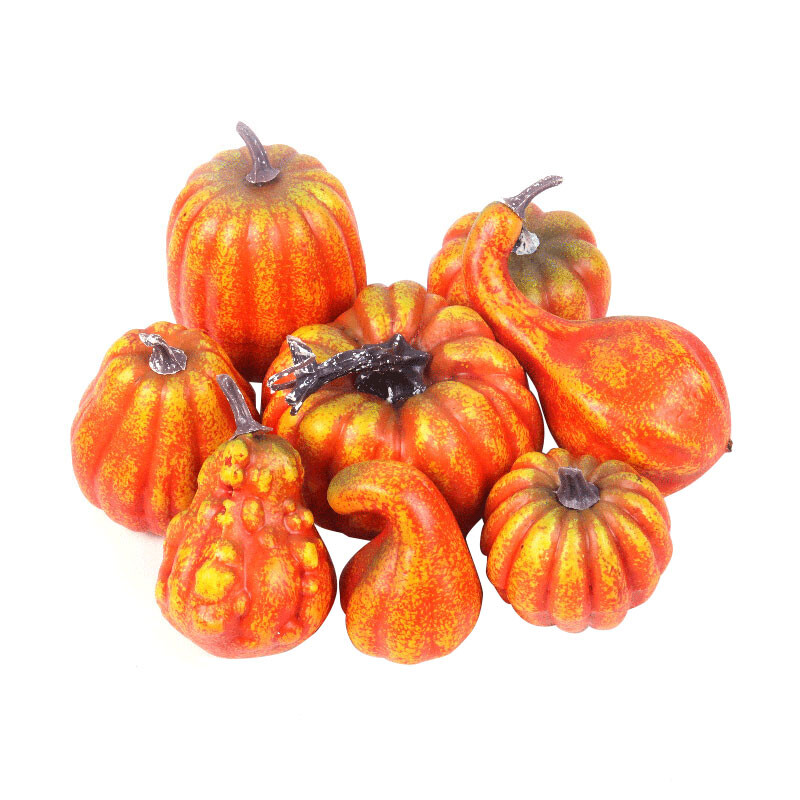 Mesterséges élethű szimuláció Sütőtökök Tök Hamis Zöldség Gyümölcs Fesztivál Halloween Hálaadás Őszi Szüret Lakberendezés