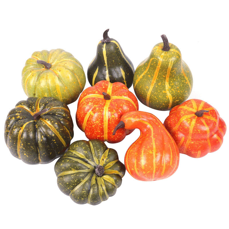 Mesterséges élethű szimuláció Sütőtökök Tök Hamis Zöldség Gyümölcs Fesztivál Halloween Hálaadás Őszi Szüret Lakberendezés