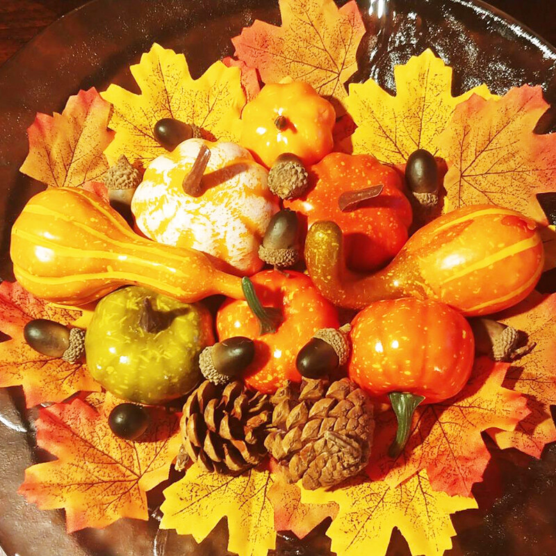 Mesterséges élethű szimuláció Sütőtökök Tök Hamis Zöldség Gyümölcs Fesztivál Halloween Hálaadás Őszi Szüret Lakberendezés