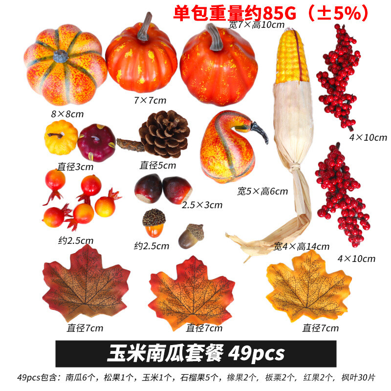 Mesterséges élethű szimuláció Sütőtökök Tök Hamis Zöldség Gyümölcs Fesztivál Halloween Hálaadás Őszi Szüret Lakberendezés