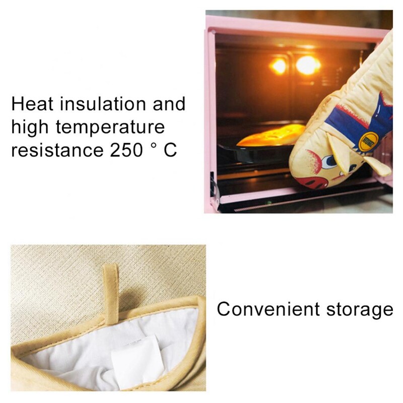 Pirštinės Orkaitės Kumštinė Miela Apsaugos nuo nuplikimo Orkaitės Pirštinė 1vnt Pig Neslystanti Virtuvės Mikrobangų Kepimo Orkaitės Pirštinė