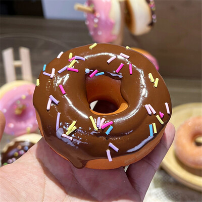 10 cm-es szimulációs fánk kenyér stresszoldó hamis kenyér torta lakberendezési kijelző Esküvői édes dekorációk fotózási kellékek 1 db