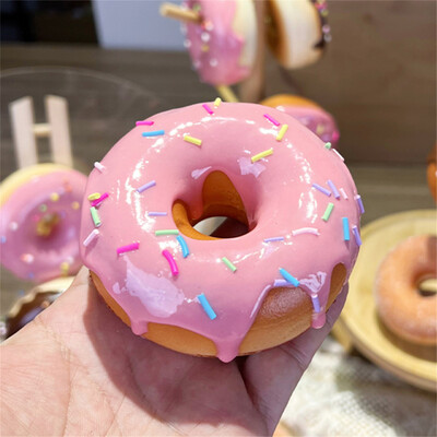 10 cm-es szimulációs fánk kenyér stresszoldó hamis kenyér torta lakberendezési kijelző Esküvői édes dekorációk fotózási kellékek 1 db