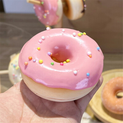 10 cm-es szimulációs fánk kenyér stresszoldó hamis kenyér torta lakberendezési kijelző Esküvői édes dekorációk fotózási kellékek 1 db