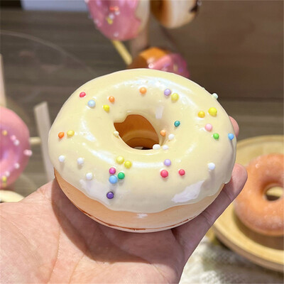 10 cm-es szimulációs fánk kenyér stresszoldó hamis kenyér torta lakberendezési kijelző Esküvői édes dekorációk fotózási kellékek 1 db