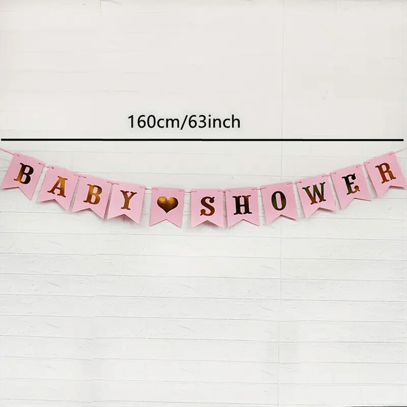 2db,Baby Shower Garland Dekoráció Születésnapi Party Favors Zsákvászon banner Baby Girl Showerhez - Baby Girl Shower Dekorációk