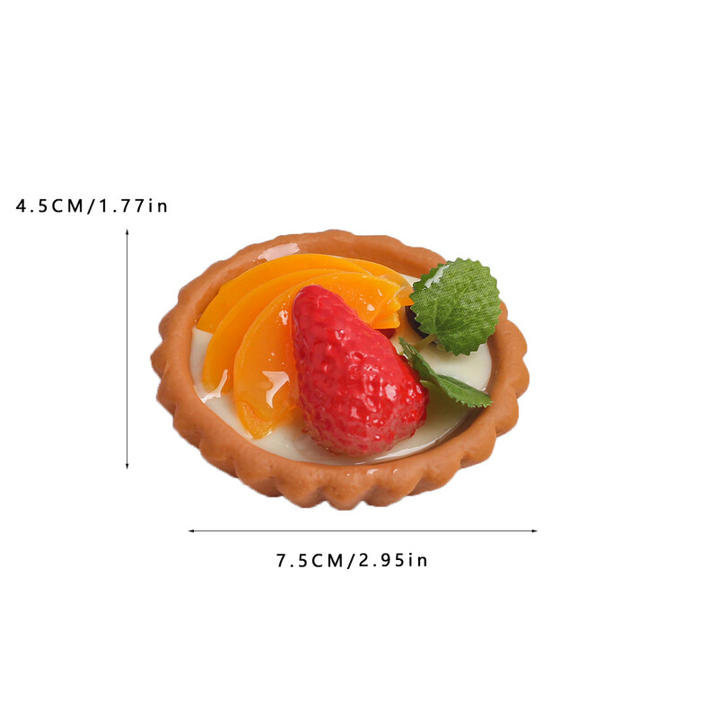 1 db mesterséges gyümölcs torta desszert esküvői party dekoráció tortadíszítés fotózás Professzionális ételszimulációs tortamodell
