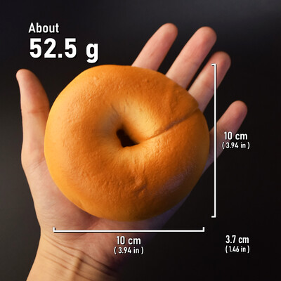 Szimulált bagel-modell, kenyérmodell, nagy hűségű puha kenyér, hamis élelmiszer-játékok, lakberendezési bolti kijelző