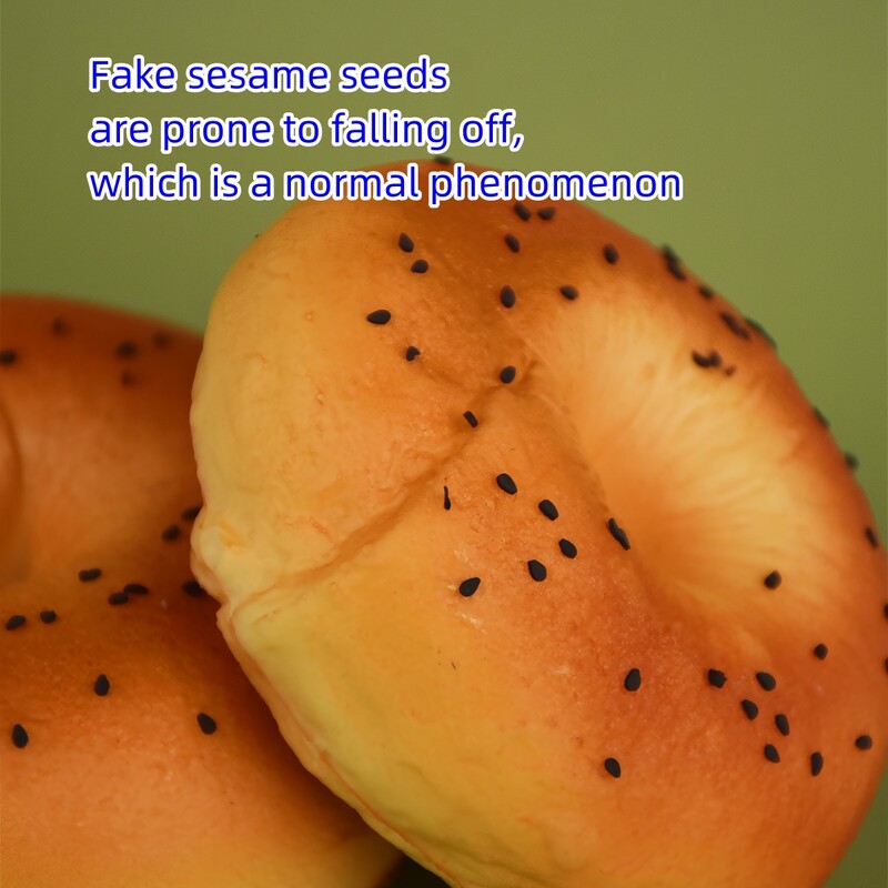 Szimulált bagel-modell, kenyérmodell, nagy hűségű puha kenyér, hamis élelmiszer-játékok, lakberendezési bolti kijelző