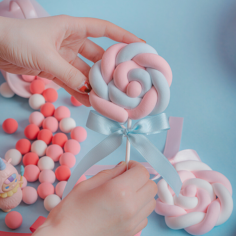 Szimuláció pamut nyalóka hamis cukorka édes sütemény asztal kirakat dekor cukorka modell lövöldözős kellékek lakberendezés