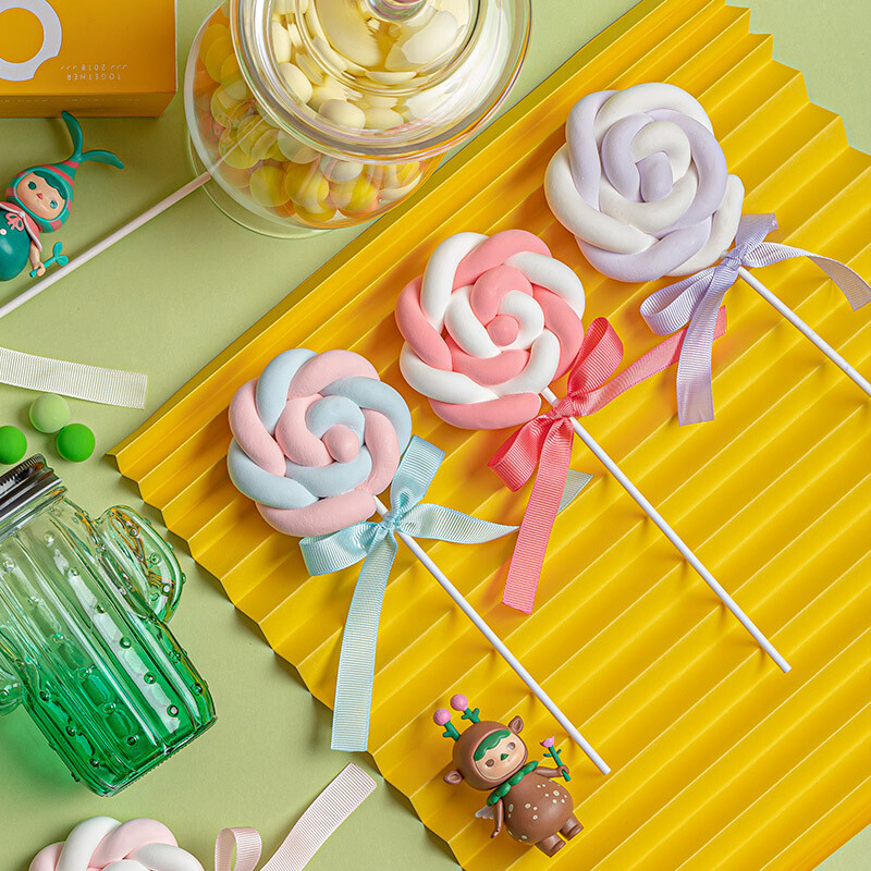 Szimuláció pamut nyalóka hamis cukorka édes sütemény asztal kirakat dekor cukorka modell lövöldözős kellékek lakberendezés