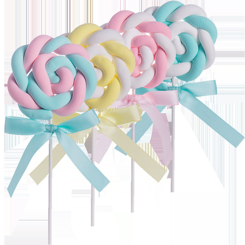 Szimuláció pamut nyalóka hamis cukorka édes sütemény asztal kirakat dekor cukorka modell lövöldözős kellékek lakberendezés