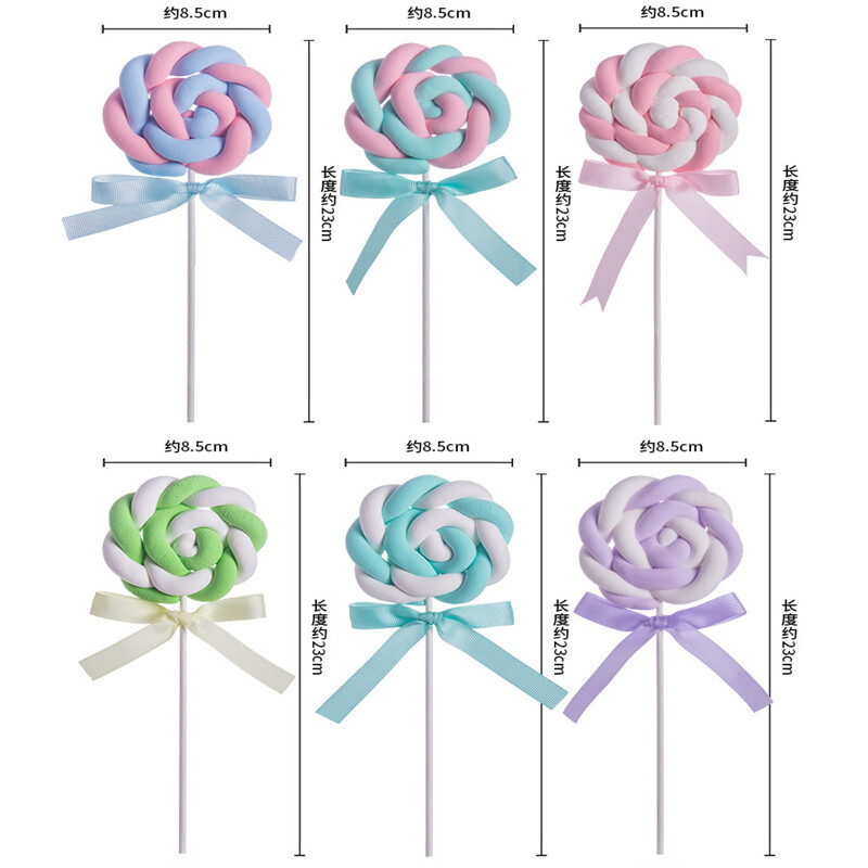 Szimuláció pamut nyalóka hamis cukorka édes sütemény asztal kirakat dekor cukorka modell lövöldözős kellékek lakberendezés